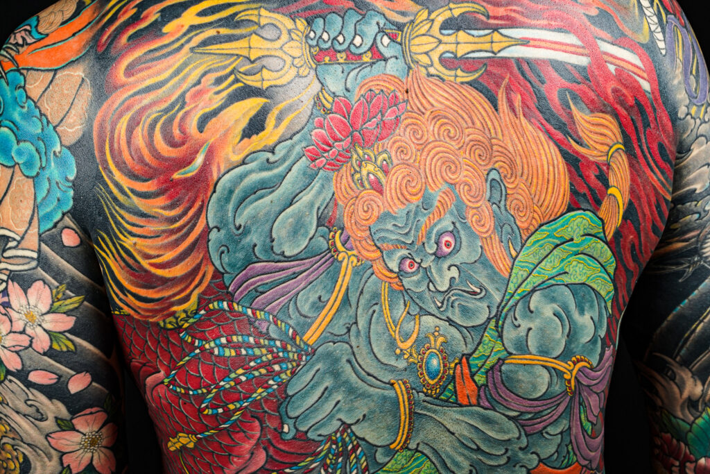 刺繍 不動明王図 縦110×横64cm Japanese Fudo myoo 22 Fudo Myoo不动明王 ideas | japanese tattoo art, japanese
